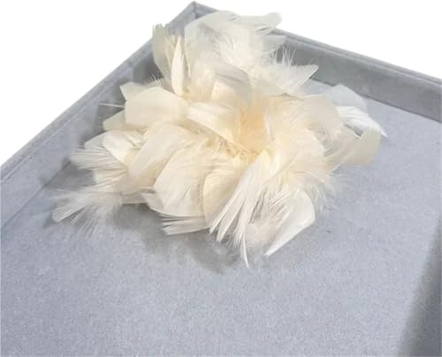 Feder Ansteckblume Retro Große Feder Damen Brosche Brust Blume Pin Kleid Hut Dekoration Corsage für Hochzeit, Party, Kostüm