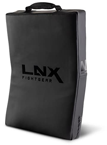 LNX Schlagpolster Pratze Ultimatte gebogen - Mattschwarz Ultimatte Black XL Stoßkissen Pratze für Kickbox- Muay Thai Training usw.