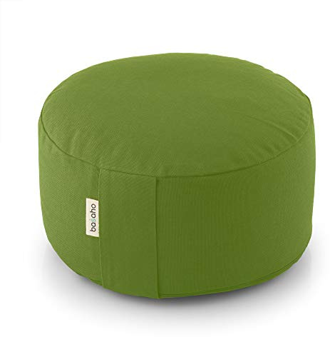 basaho WHEEL Zafu Meditationskissen Yogakissen | Bio-Baumwolle | Buchweizenschalen | Abnehmbarer und waschbarer Bezug