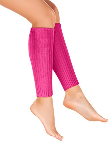 Strick-Stulpen | Beinstulpen | Damen & Mädchen Stuplen | Beinwärmer für den Alltag oder als Accessoire zum Karneval / Fasching (Pink)