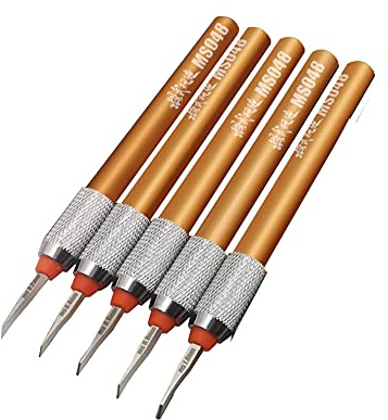 Prime Model Nipper,Gundam Resin Carved Scribe line Hobby Cutting Tool Chisel 5 pcs 0.2/0.4/0.6/0.8/1.0mm (All 5 Size)