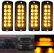 auvstar Luz Estroboscópica Intermitente Emergencia LED Luz Estroboscopica de Advertencia de Luces Beacon Universal para Camiones de 12-24V coche Luces Estroboscópicas Peligrosas Intermitentes(4pcs)