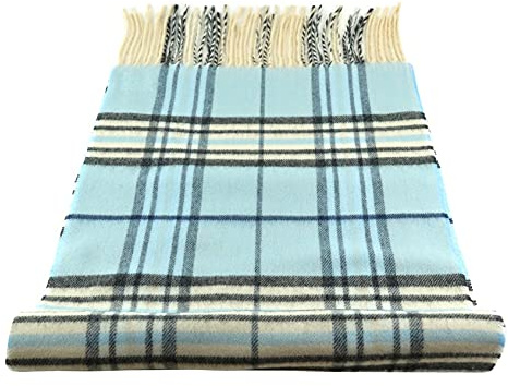 TigerTie - feiner Designer Schal kariert gemustert - Stoff Cashmink - made in Germany