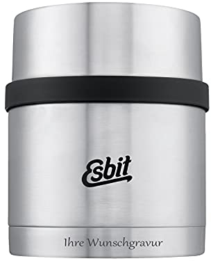 Esbit Sculptor Thermobehälter für Essen, mit personalisierter Gravur, Edelstahl, BPA-Frei, Schwarz, Silber &mehr, 500ml, 750ml & 1000ml, Speisegefäß für warme und kalte Speisen, für Suppen und Salate