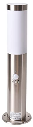 Novatool Wegeleuchten I 45 cm + 80 cm + 110 cm I mit Bewegungsmelder I Edelstahl I IP44 I E27 Sockel I Wegebeleuchtung aussen Aussenleuchten Garten Standleuchte Gartenleuchte stehend Terrassenlampe