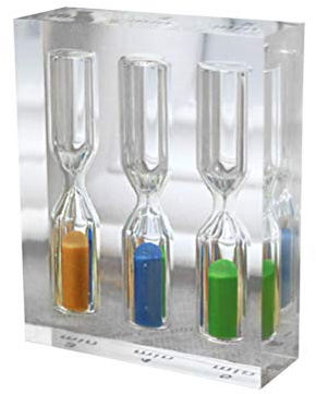 3 in 1 Transparent Acrylic Sand Timer 3 4 5 Minutes Colorful Hourglass Sand Clock Timers for Home Office Kitchen Silent Alarm Clocks Bedside