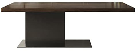 Computertisch Home Office Computertisch aus Massivholz, dunkelbrauner Esstisch, Konferenztisch, Starke Metallbeine |5 cm Dicke Tischplatte aus Kiefernholz (Size : 300x120x75cm)