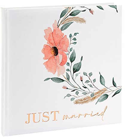 goldbuch 08 003 Album photo de mariage Love - 30 x 31 x 4 cm - 60 pages blanches - Couverture en papier blanc légèrement brillant - Avec revêtement blanc brillant - Album photo de mariage