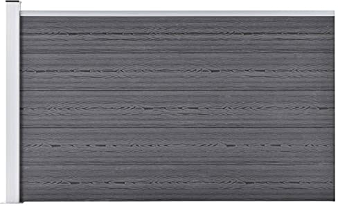 Chusui Gartenzaun, Sichtschutzzaun, Sichtschutz Zaun, Dichtzaun, Gartenzäune, Gartensichtschutz, Zäune Für Garten, WPC 175x105 cm Grau