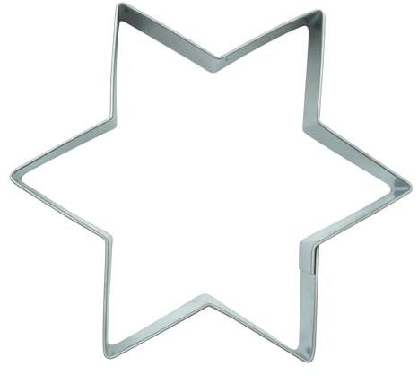 BekkiB - Ausstecher Stern - Ausstechform ca. 9 x 8 cm - Spülmaschinengeeignete Ausstechform aus Edelstahl - Zum Backen von Plätzchen und Lebkuchen - 2241