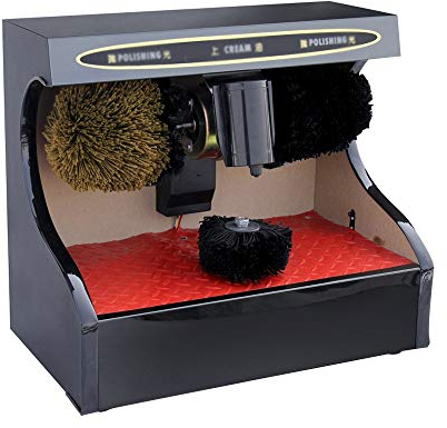 Shoe Polisher Machine, Floor-Type Automatic Induction Shoe Polisher Dust-Removing and Scrubbing Dust-Removing and Scrubbing Machine Suitable for Hotel Lobby Electric Shoe Polisher