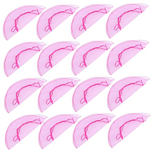 Sachet Rond en Organza à Cordon Sequins, Lot de 50 | Rose, Format 35cm, pour Petits Présents et Bijoux, Usage Anniversaire et Noël