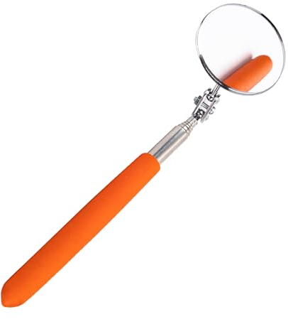 Mechanischer Autospiegel Inspektionsspiegel 72cm Teleskopspiegel teleskop Spiegel Werkzeug Spiegel Werkzeug Geocaching ausrüstung Reparatur Inspektionsspiegel Edelstahl Reflektorspiegel (Orange)