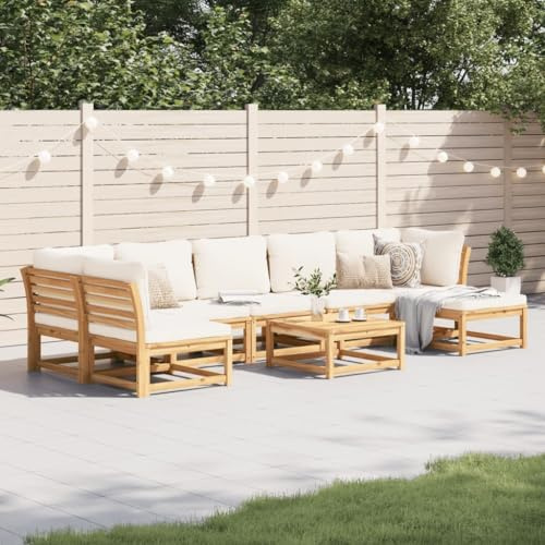 Festnight Gartenlounge Outdoor Holz U Form Balkon Lounge Balkonmöbel Ecklounge Balkon Gartensofa Sitzecke Ecksofa Garten Loungemöbel Terrasse Gartenmöbel Set Massivholz Sitzgarnitur