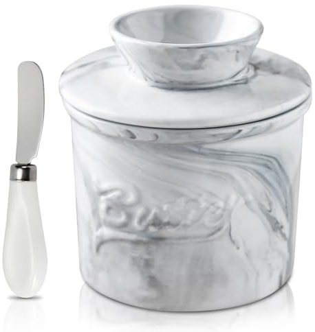 MEYAGOT Burriera Con Coperchio, Portaburro Da Frigo, Burriera In Ceramica Contenitore Per Burro Portaburro In Porcellana Per Burro Appena Aromatizzato, Coccio Per Burro Per Colazione