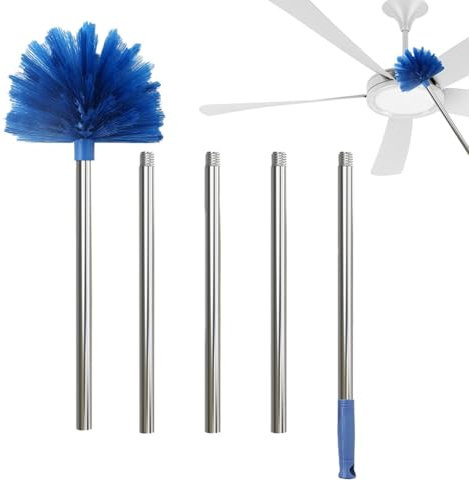 Spinnennetzbürste – Spinnweben, Ausziehbarer Staubwedel, Waschbarer Kopf, Bürstenreiniger | Ausziehbarer, Robuster Reinigungsstaubwedel Mit Langer Stange, Spinnennetz-Entferner-Reinigungsbürste Für