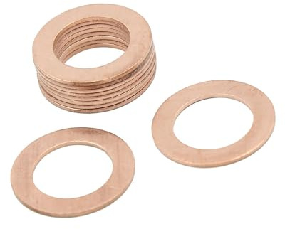 A ABSOPRO 15mm Dia Interne rondelle cuivre Location Télé Plaque étanchéité Joint 10pcs Remplacement d'article