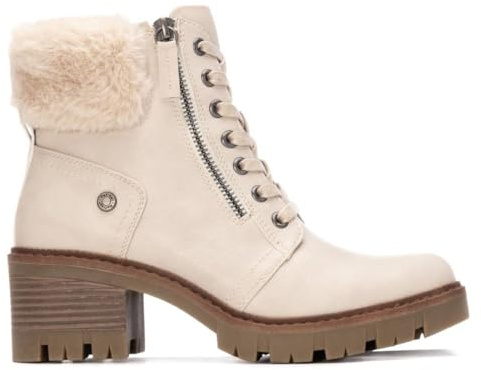 REFRESH - Botín Mujer Beige - Calzado Cómodo y Versátil - Moda casual - Modelo 17291103 (Talla 40)