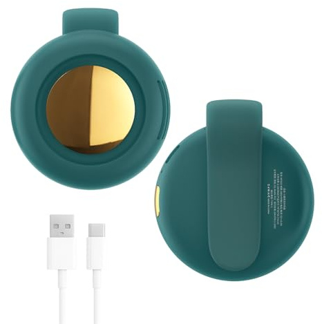 Longgaogao Clip-On-Ventilator, kleiner Whirlwind-Clip-Taillenventilator, tragbarer Mini-Clip-Lüfter, 3 Geschwindigkeiten, tragbarer Kühlventilator für (grün)