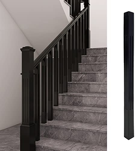 Balustre en bois de peuplier noir pour balustrade de terrasse – Axe d'escalier de 95 cm de long – Design durable et élégant pour une utilisation en intérieur/extérieur (lot de 1, 95 cm)