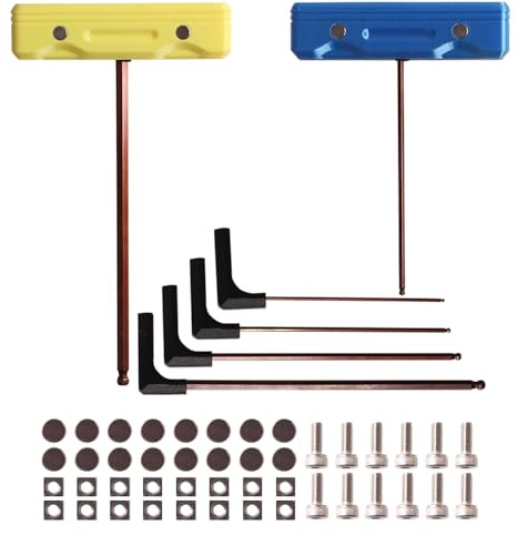 Fyearfly Kit universale di chiavi a brugola S2, cacciavite esagonale con impugnatura a T per riparazione stampante 3D, include magneti, dadi, viti, versatilità di varie dimensioni