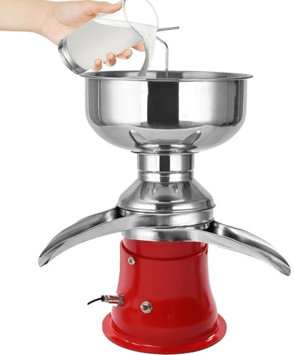 DowPie Electric Milk Cream Centrifugal Separator, 304 Stainless Steel Milk Skimmer With 5l/7l Bowl Capacity, With Separator Streamlined Spoutsperfect For Dairy Farm Family 7L