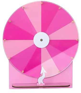 AYWTIUN La Ruota della Fortuna Ruota Girevole for premi, Superficie cancellabile a Secco, Gioco della Roulette da Tavolo for Adulti, di Squadra, Ruota for(Pink)