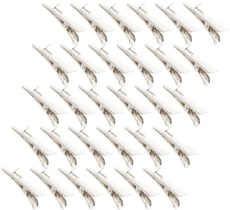 Sosoport Pinzas de Metal Cabello y Fotos 45 CM 150 Piezas Mini Pinzas de Cocodrilo Resorte para Manualidades Portafotos y Peinar Clips Metálicos Pequeños para Bricolaje y Decoración