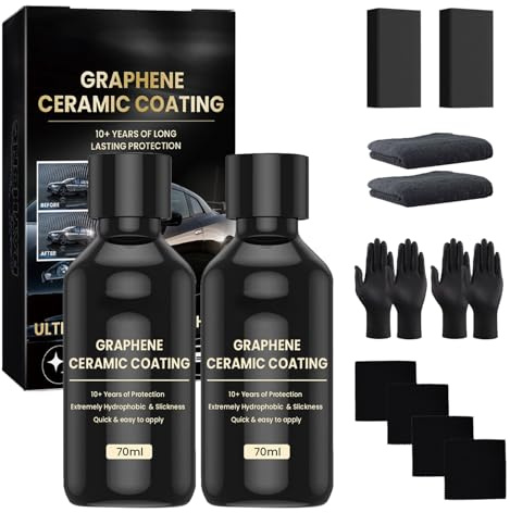 Ceramic Coating Auto,2pcs Sigillatura in Ceramica per Auto Grafene,Rivestimento in Ceramica Grafene,Hochglanz Ceramic Versiegelung Autos,Autos Ceramica Rivestimento,Protezione Duratura