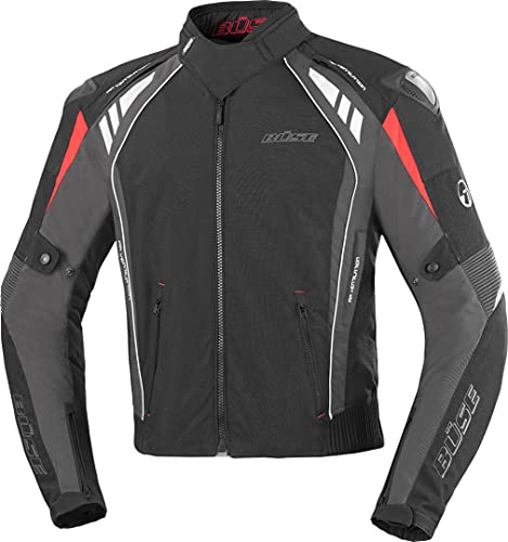 Büse B.Racing Pro Motorrad Textiljacke, schwarz/rot, 4XL