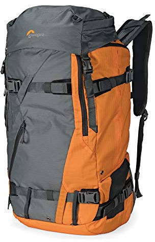 Lowepro LP37230-PWW Powder BP 500 AW Outdoor Rucksack (für Wintersport-,Trekking-Equipment für Foto/Video Equipment & persönliche Gegenstände, geeignet für DSLR/ Spiegellose und Zubehör) grau/orange