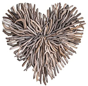 Creative Co-Op Driftwood Heart Shaped Wall Décor
