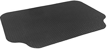 RESILIA Große Untergrillmatte – strapazierfähige, wiederverwendbare Bodenschutzmatten für den Außenbereich für Deck, Terrasse und Garage – 183,9 x 121,9 cm mit 30,5 cm Spritzschutzlippe, schwarze