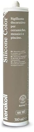 Kerakoll SILICONE COLOR KK157 sellador decorativo para azulejos de cerámica, mosaicos y piscinas 310 ml