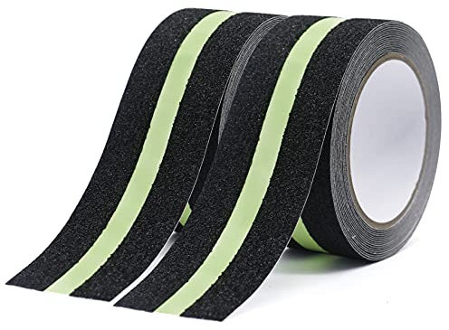 remium calidad antideslizante cinta, Glowing tira impermeable autoadhesiva antideslizante cinta (2 rolls de 5 cm * 5 m), BOMEI PACK