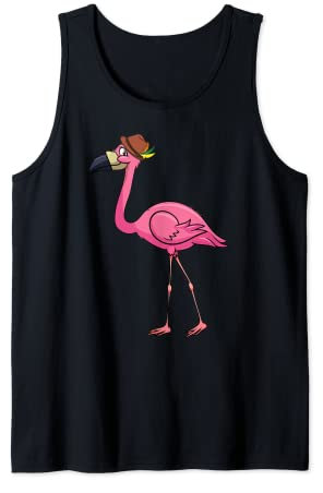 Lustiges Flamingo mit Trachtenhut Tank Top