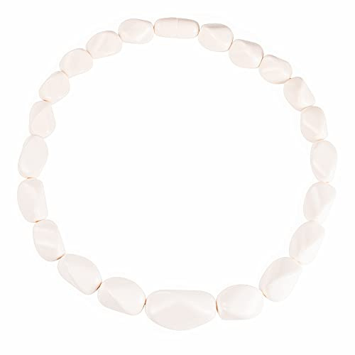 ZAVANA Lange Statement-Halskette für Damen 55 cm, handgefertigte Boho Chic Chunky Halskette für Frauen mit bunten gedrehten Harz-Gliedern, ungewöhnliche farbenfrohe Bohemian Modeschmuck