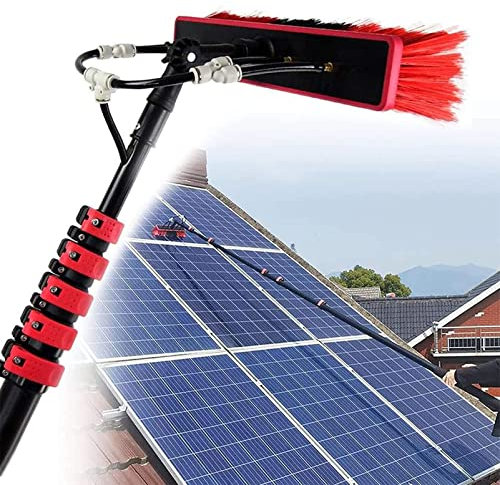 GIZMIT Window Cleaning Water Fed Poles, 12-39ft Water Fed Telescopic Brush, Extendable Cleaner Conservatory Roof, Cleaning Photovoltaic and Solar Panels,39FT/12M