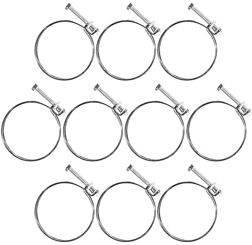POWERTEC 70216-P2 Lot de 10 colliers de serrage à double fil avec capacité de serrage 8,9 cm ~ 8,9 cm Doré