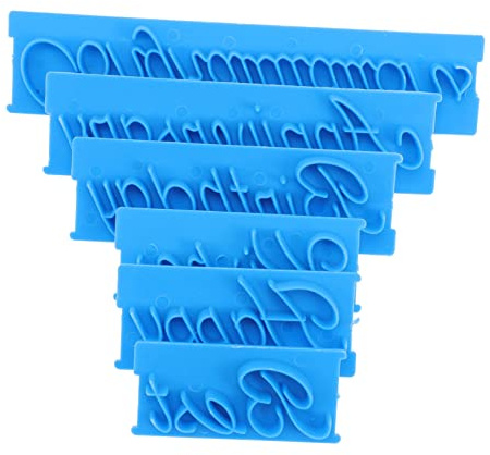 1 Set Word Art Stamp Cookie Stamp Impress Alphabet Stencils Impress Embosser Letter for Baking Fondant for Cupcakes Fondant Letter Stamp Cookie Stamps Biscuit Icing Plastic