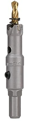 Vearter TCT Scie-cloche en carbure de tungstène 15 mm avec foret pilote - Cutter pour métaux durs, acier inoxydable, acier doux, alliage d'aluminium, cuivre, fer, plastique et fibre de verre