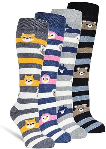 Frostfighter Damen Thermo Kniestrümpfe (4x Paar) Winter Ski Vollfrottee Innenfutter (39-42)