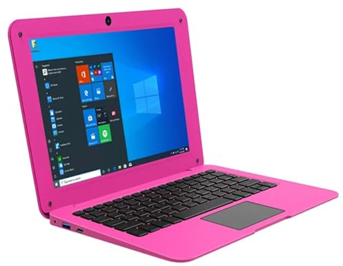 Portátil de 10,1 pulgadas, Windows 10, Mini Netbook con 6GB de RAM, 64GB SSD, ordenador ultradelgado con Wi-Fi incorporado, Bluetooth, Mini PC,Pink-3GB+64GB