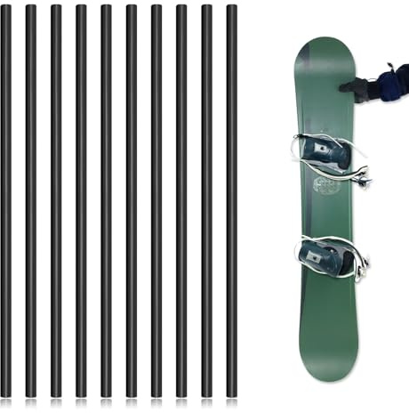 10st Ptex Skidreparationssats, 6mm Ptex Reparationsstickor Snowboard Reparationssats Reparation av Snowboardbas Ptex Snowboard Reparationsstick för att Skydda Skidor och Snowboard(Svart)
