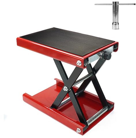 XUHONGYA Sollevatore A Forbice for Moto Martinetto for Moto con capacità di 1000 Libbre con Piattaforma in Gomma Antiscivolo Ideale for La Manutenzione E La Riparazione della Moto Cavalletto Centrale