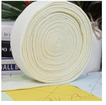 GreatRise Filzband Filzstoff Dekoband Filz Schleifenband Bastelfilz Stoffband Weihnachtsband Wollfilzband Geschenkband für Geschenkverpackung Weihnachtsbaum Hochzeit DIY Deko Beige 5cm*5m