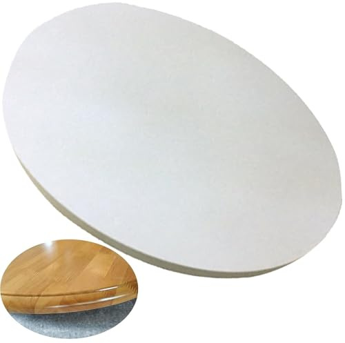 BGBZHMMEE 60cm 70cm 80cm 90cm 100cm Lazy Susan Drehteller Holz, 360 ° Drehbar Tischplatte Drehplatte, Große Runder Serviertablett, Tisch-Servierplatte(White,70cm/28in)