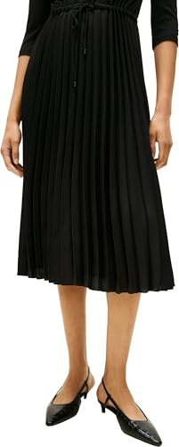 Tommy Hilfiger Donna Abito Slim Rib Mix Midi, Nero (Black), XL