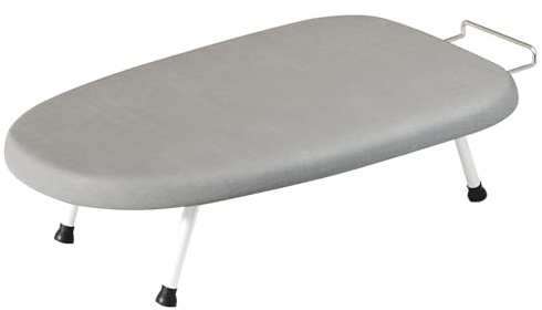Tabla Planchar Sobremesa Pequeña con Patas Plegables, Compacta Mesa de Planchar con Soporte de Hierro, Fácil de Guardar para Hogar y Dormitorio