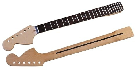 Mástil de guitarra eléctrica para zurdos 6 cuerdas 22 trastes apto para bricolaje Piezas de repuesto para guitarra